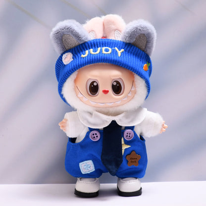 Only baby clothes] one or two generation pendant labubu clothes tie star bone suspenders pants cloth doll clothes
