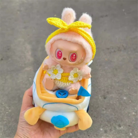 Labubu Sitting Party Sitting Posture Series Labubu Vinyl Clothes Baby Clothes Pull Not Headgear Hat 15cm
