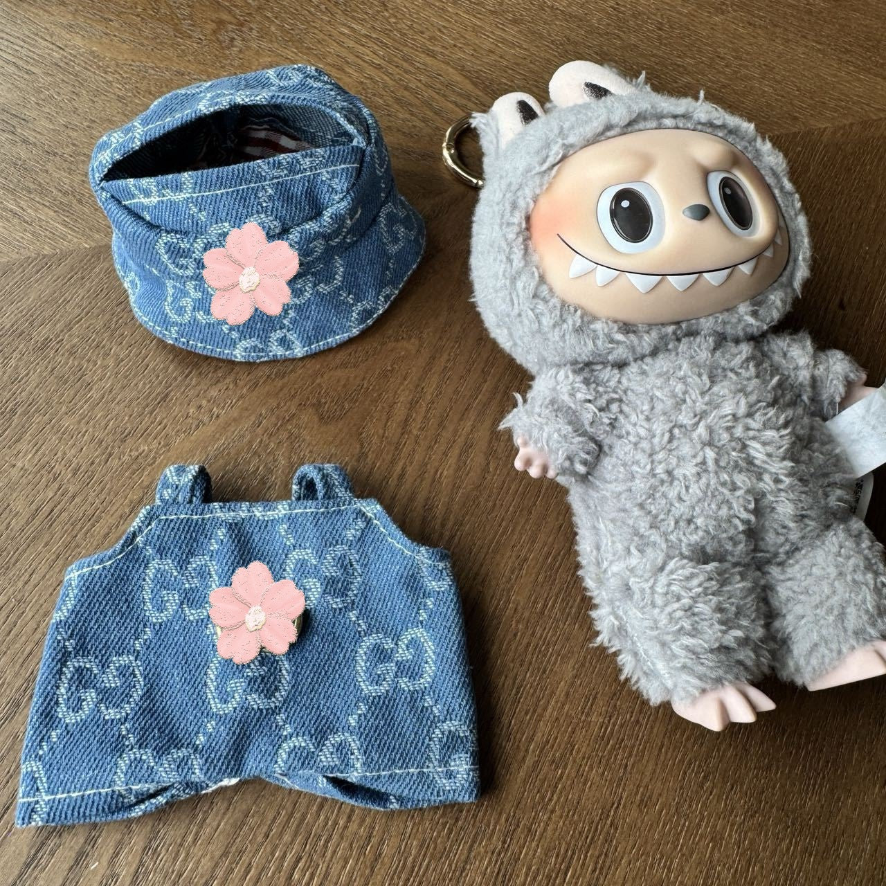 Labubu Doll Clothes Set - Casual Outfits with Replacement Letters