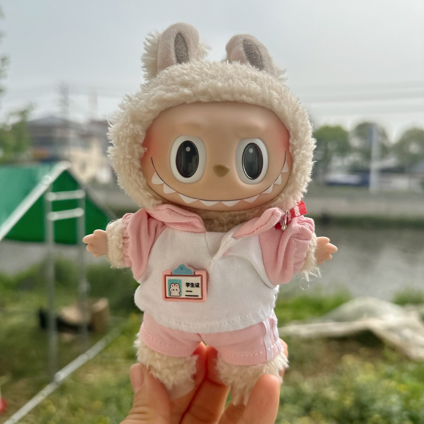 Only clothes] LABUBU doll 17CM key chain cloth cloth clothes Bailey suit pendant doll clothes full