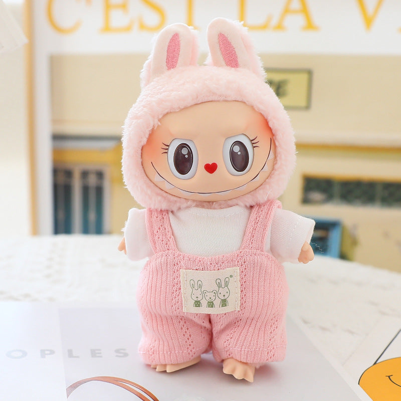 Rab cloth pendant generation two generation vinyl doll T-shirt suspenders suit doll clothes labubu doll clothes skirt