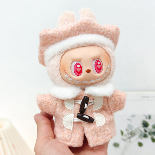 Labubu Doll Beret & Coat Outfit Set for 1st & 2nd Gen Pendants