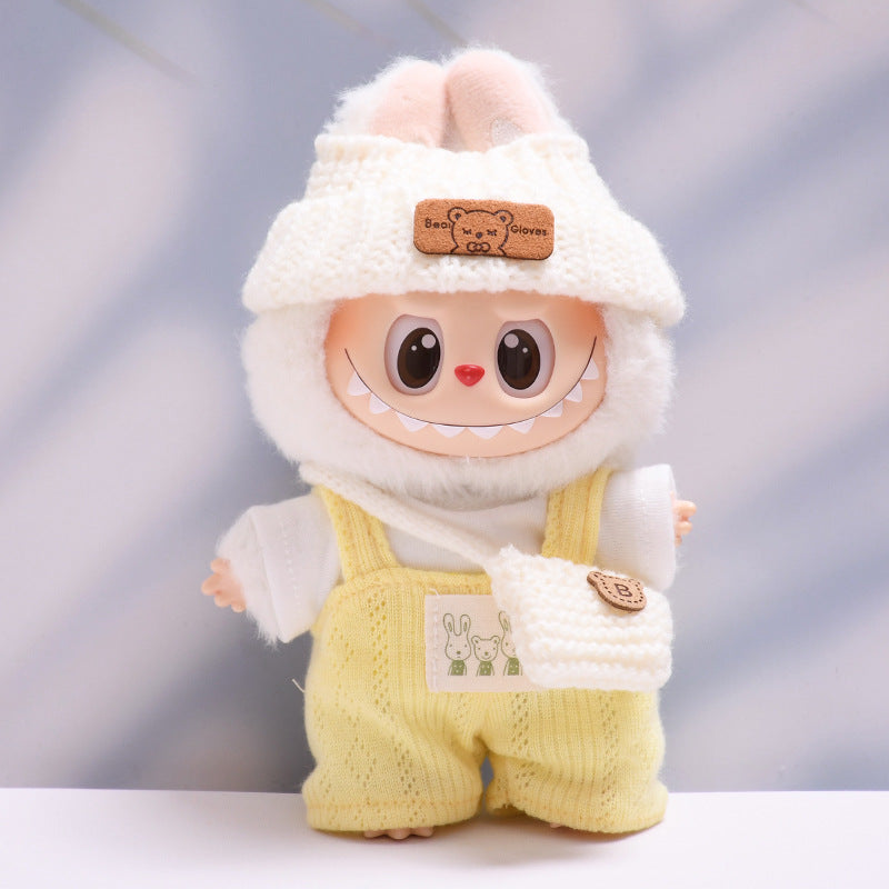 Only clothes] the first and second generation of cloth pendant rabbit T-shirt suspenders skirt Labubu change baby clothes