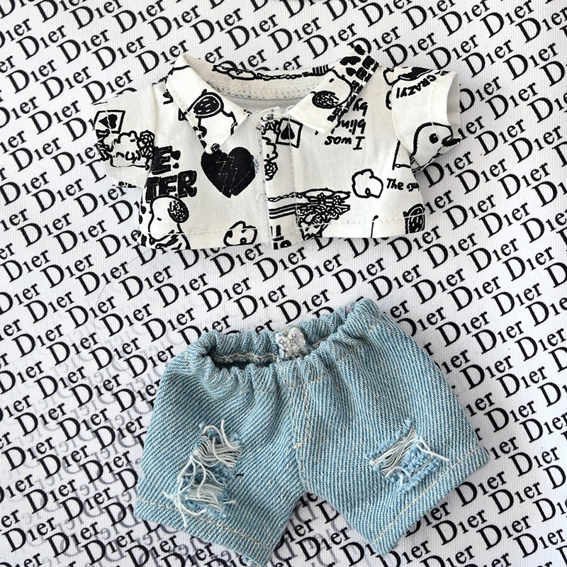 Clothing Only] Labubu Doll Clothes 17cm Labubu Clothes Blind Box Doll Vinyl Bubble Mart Spirited Boy