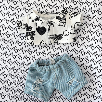 Clothing Only] Labubu Doll Clothes 17cm Labubu Clothes Blind Box Doll Vinyl Bubble Mart Spirited Boy