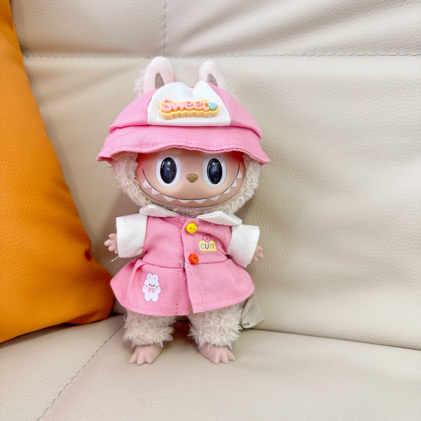 Only clothes] 17CM pendant cloth cloth clothes blind box Labubu baby clothes cute kindergarten suit to send girls