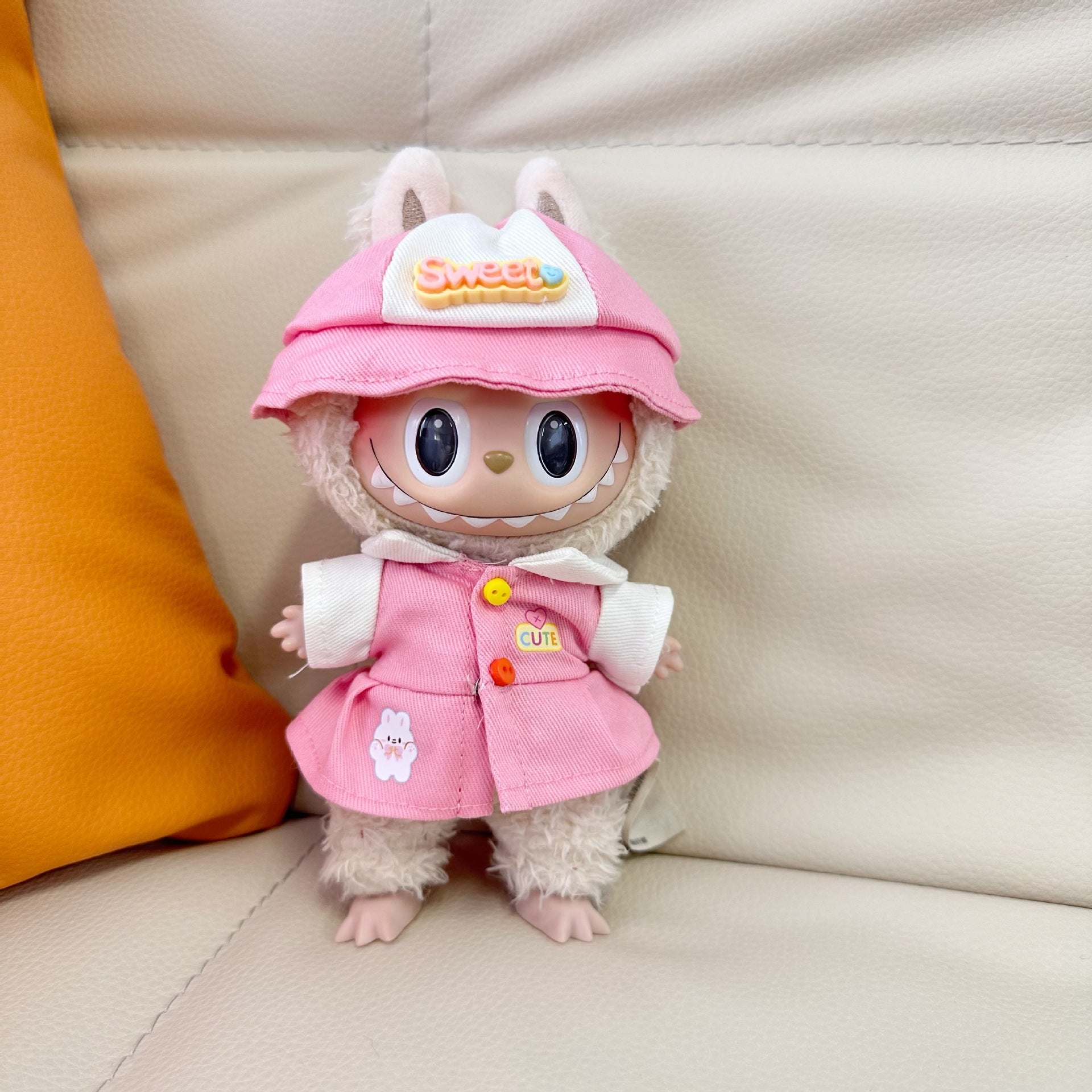 Only clothes] 17CM pendant cloth cloth clothes blind box Labubu baby clothes cute kindergarten suit to send girls