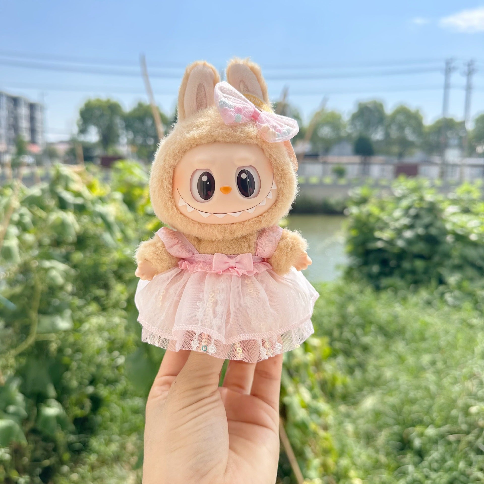 Only clothes] the first and second generation labubu doll clothes labubu sit party doll dress for sweet princess