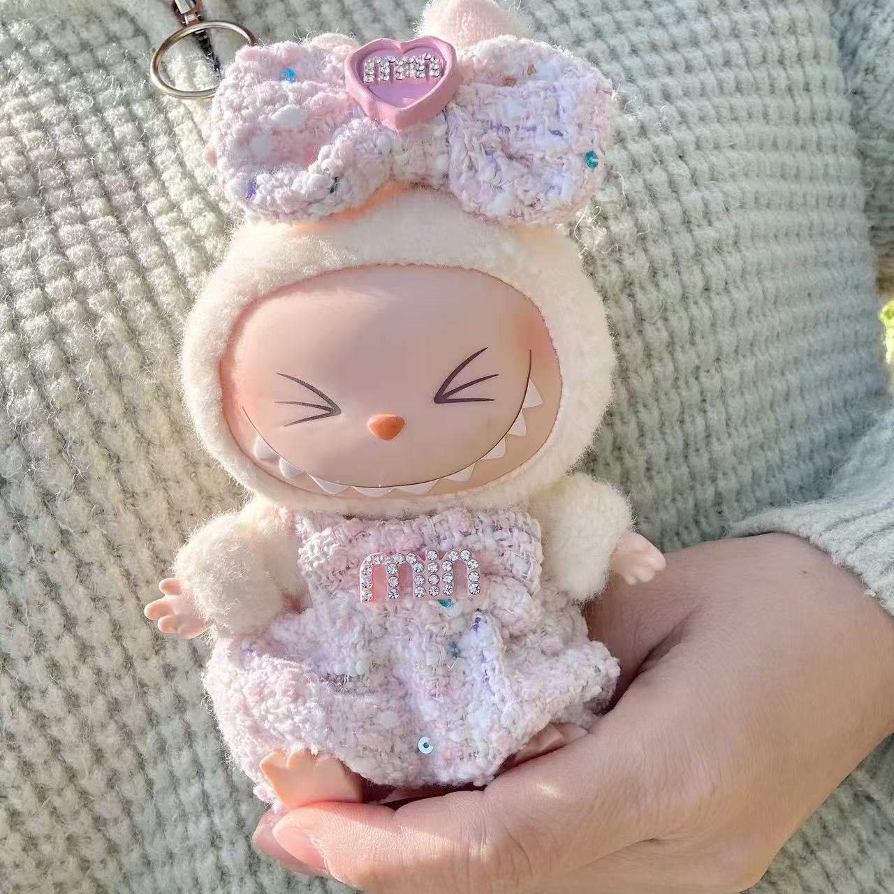 Baby Coat Only] First/Second Generation Pendant Labubu Sit Party Series Doll Coat LABUBU for Fragrant Style