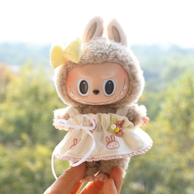 Only clothes] 17cm pendant pull cloth cloth for clothes spring and summer dress suit labubu baby dress cute