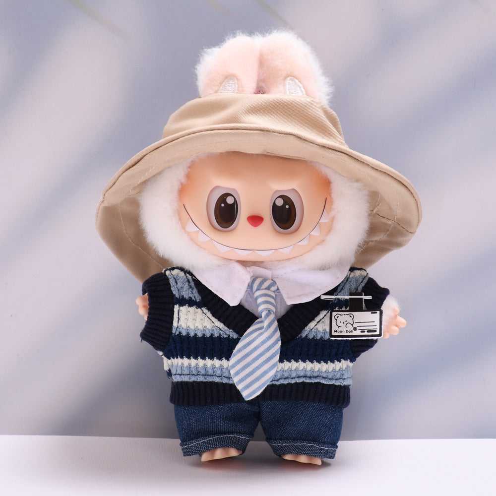 Only baby clothes] one or two generation pendant labubu clothes tie student clothes suit labubu baby clothes