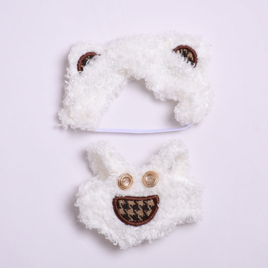 Labubu Doll Baby Clothes - Little White Bear Two-Piece Set