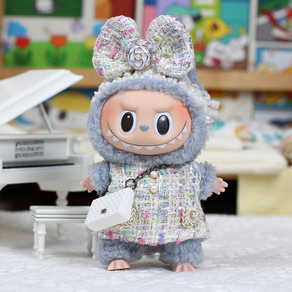 Clothes Only] Labubu Baby Clothes First, Second and Third Generation Tang Rubber Doll Pendant Clothes Small Fragrance Princess Series