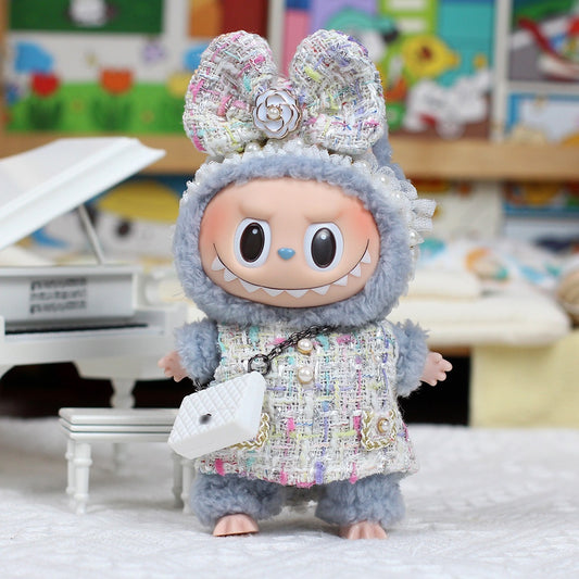 Clothes Only] Labubu Baby Clothes First, Second and Third Generation Tang Rubber Doll Pendant Clothes Small Fragrance Princess Series