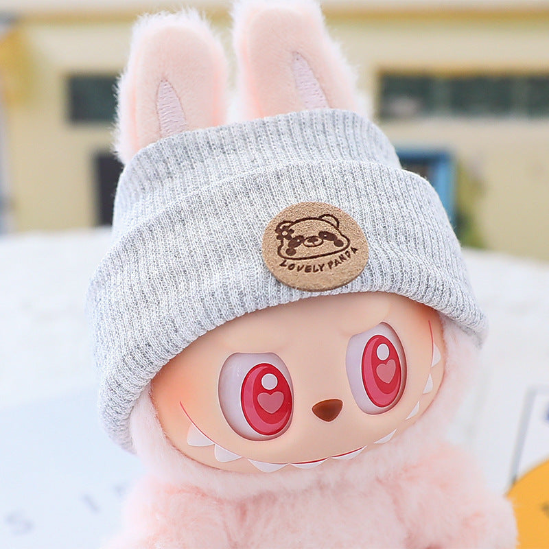 Only clothes labubu knitted wool hat labubu pendant sitting party doll clothes for the second generation