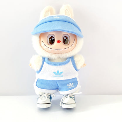 Labubu Doll Baseball Jersey Outfit - 17cm Sportswear for Vinyl Dolls