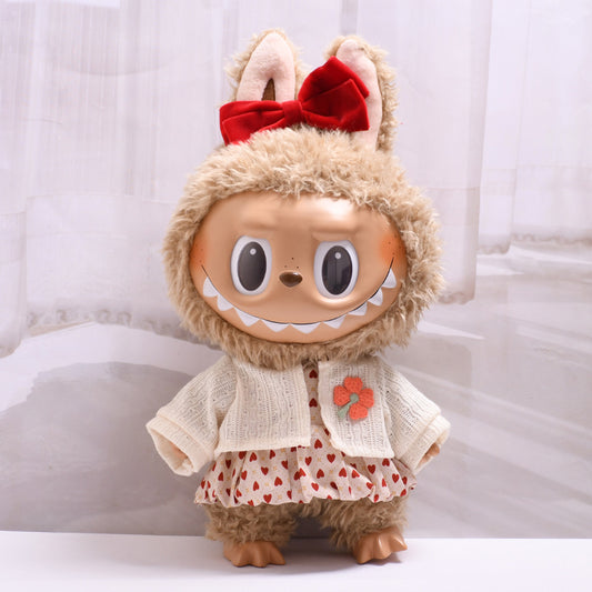 Only clothes] 38cm labubu for clothes bow love skirt suit change baby clothes