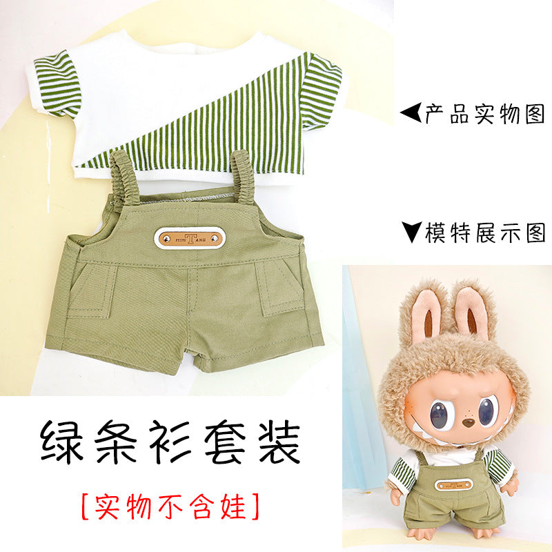 [Clothes Only] 37cm Labubu Vinyl Plush Doll Clothes suit Replace Labubu Skirt