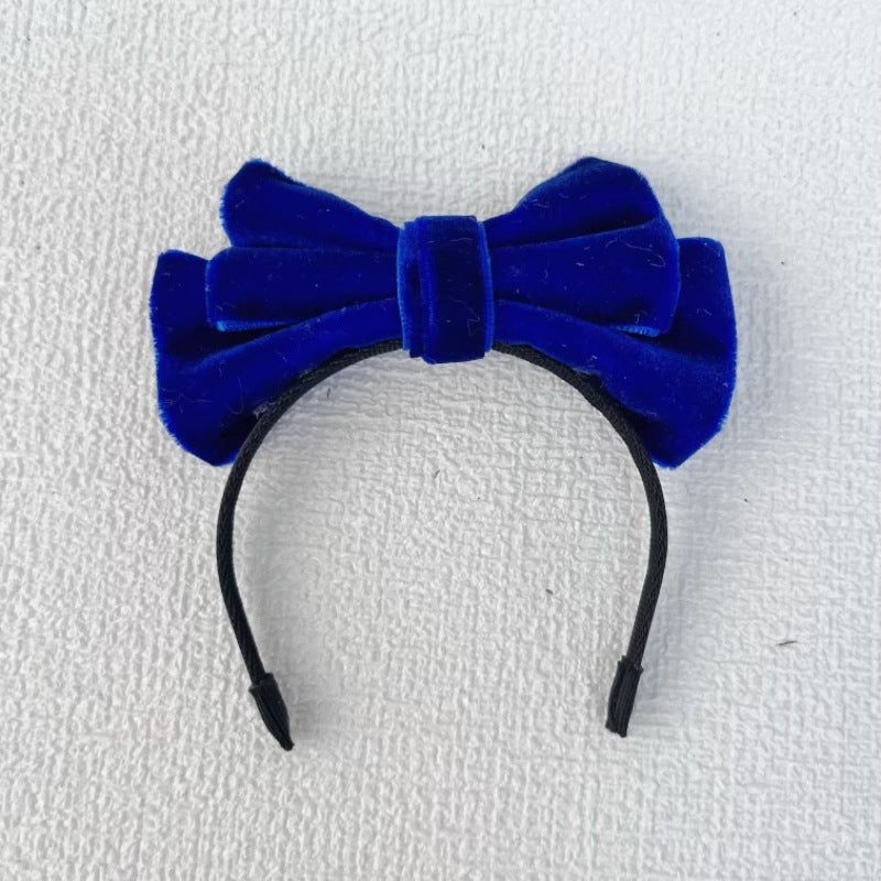 Labubu Sp Bow Headband Fugitive Princess Hair Accessories Elegant Bow Headband Sweet Velvet