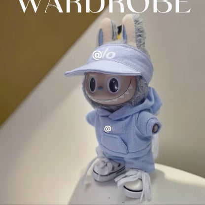 17cm Labubu Doll Clothes - Macaron Three-Piece Set