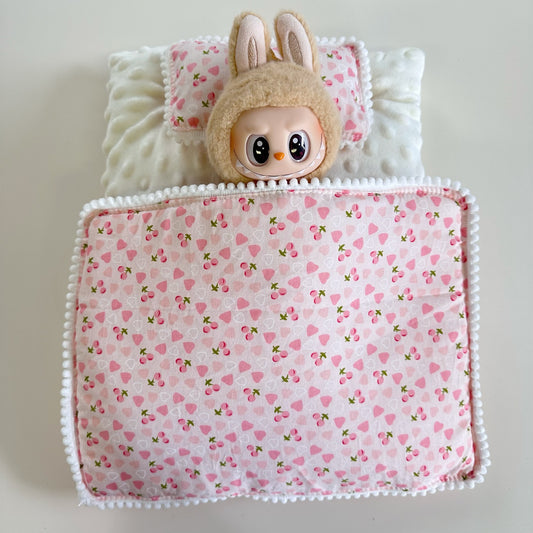 Bedding Only] One or Two Generation Blind Box Rab Sit Party Doll Doll Accessories LABUBU Bedding Pillow