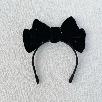 Labubu Sp Bow Headband Fugitive Princess Hair Accessories Elegant Bow Headband Sweet Velvet