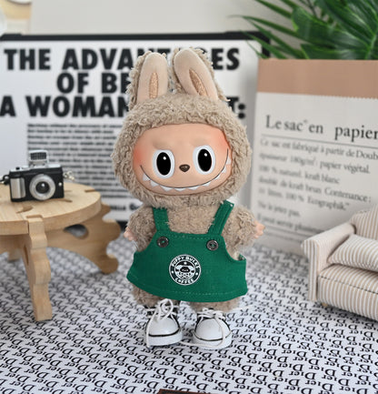 Only clothes] 17cm blind box one or two generations of labubu clothes for Starbucks Labubu vinyl pendant doll