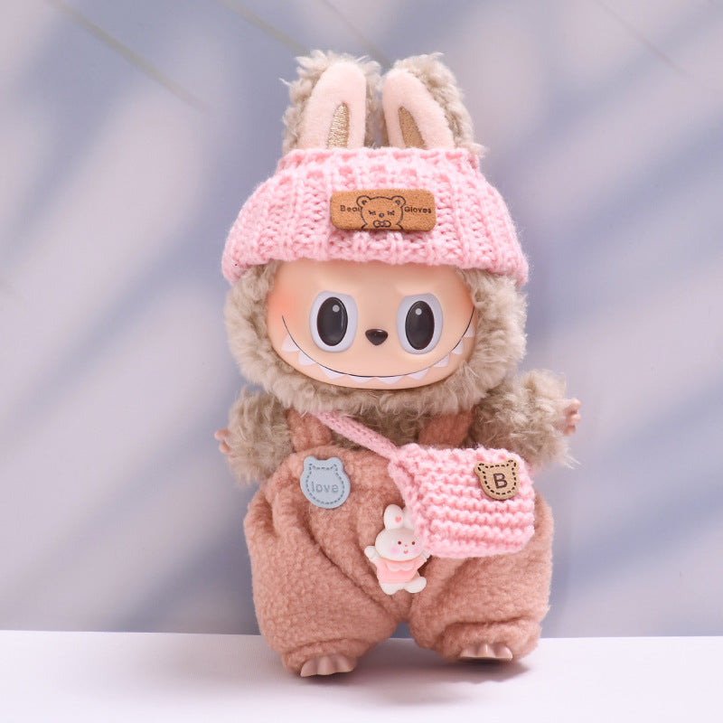 Only clothes] blind box 17cm pendant cloth cloth clothes cute suspenders suit key chain labub baby clothes