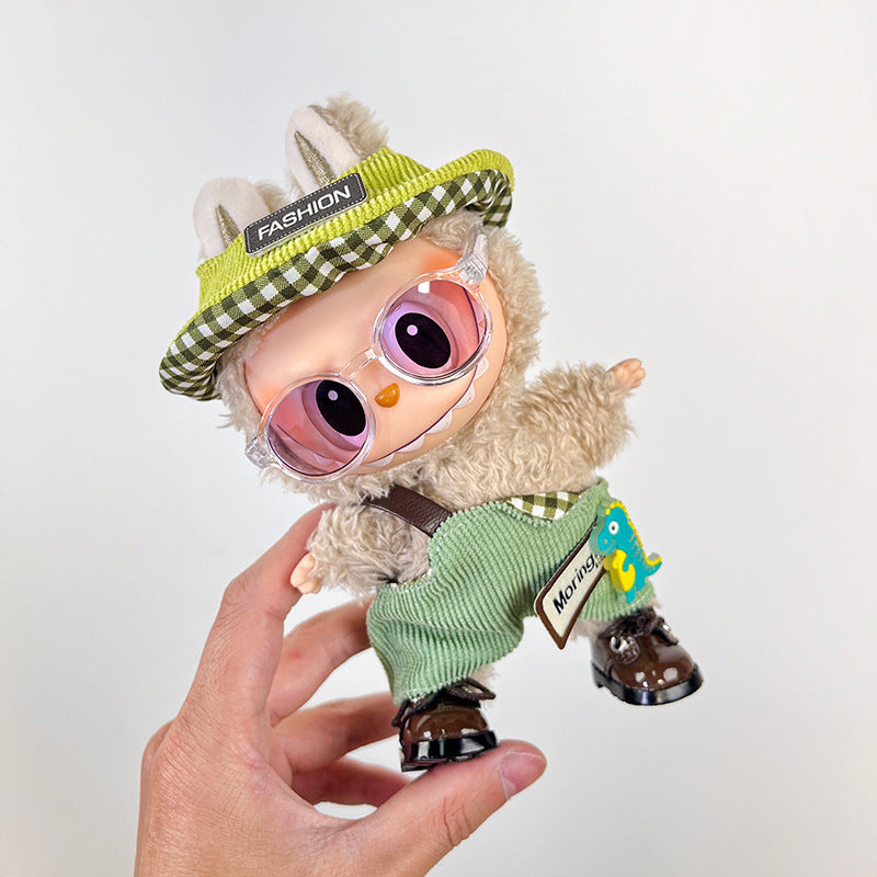 Wholesale 17cm one, two and three generations of labubu doll cloth cloth clothes pendant blind box sit party doll suit