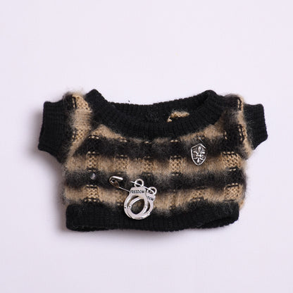 Only clothes generation two generation blind box cloth cloth pendant clothes striped knitted jeans Labubu change baby clothes