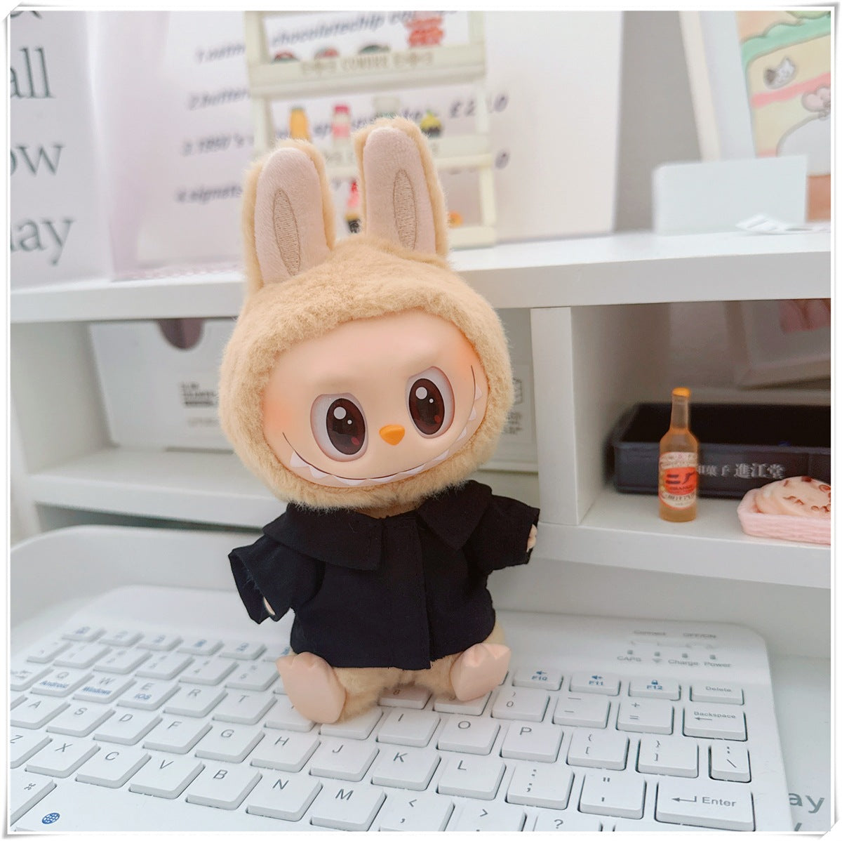 Labubu Doll Outfit - College Cool Shadow Uniform Set for 10cm & 17cm Dolls