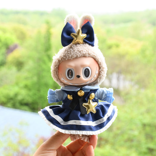 Only clothes] 17cm pendant pull cloth cloth for clothes spring and summer dress suit labubu baby dress cute