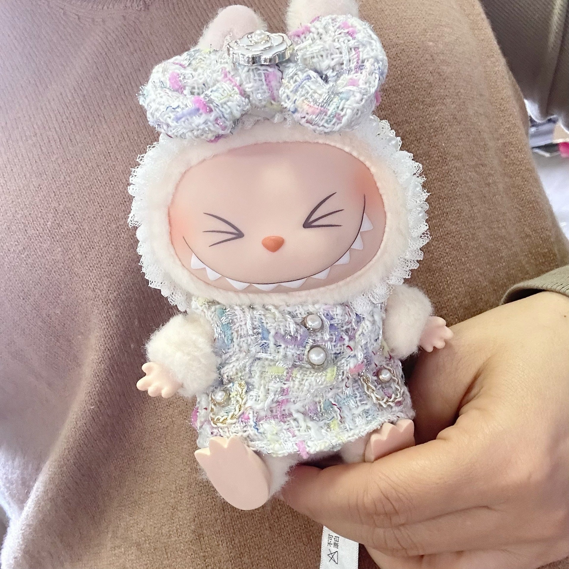 Clothes Only] One or Two Generation Blind Box Labubu Doll Clothes Pendant LABUBU Dress for Lady Fragrant Style Skirt Series