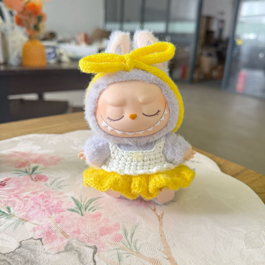 Only clothes] the first and second generation of labubu doll clothes spring hand-made suspender skirt suit LABUBU doll princess skirt adorable