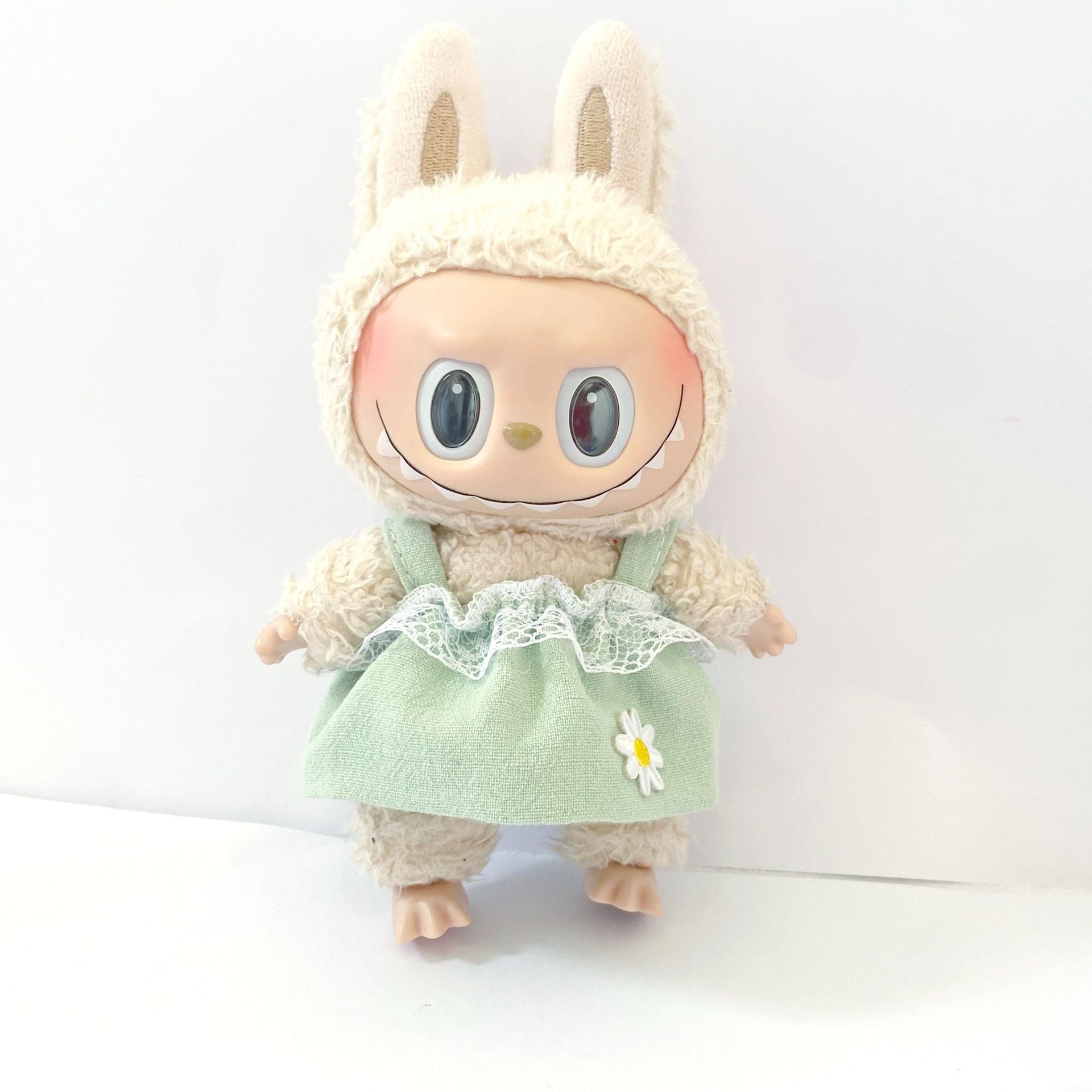 Labubu Doll Princess Dress with Pearl Necklace - 17cm Doll Clothes