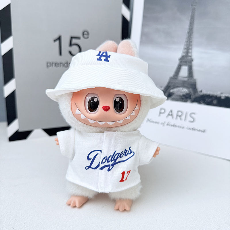 One, two and three generations of Labubu clothes pendant cloth cloth sitting doll clothes NY overalls sports suit trend cute