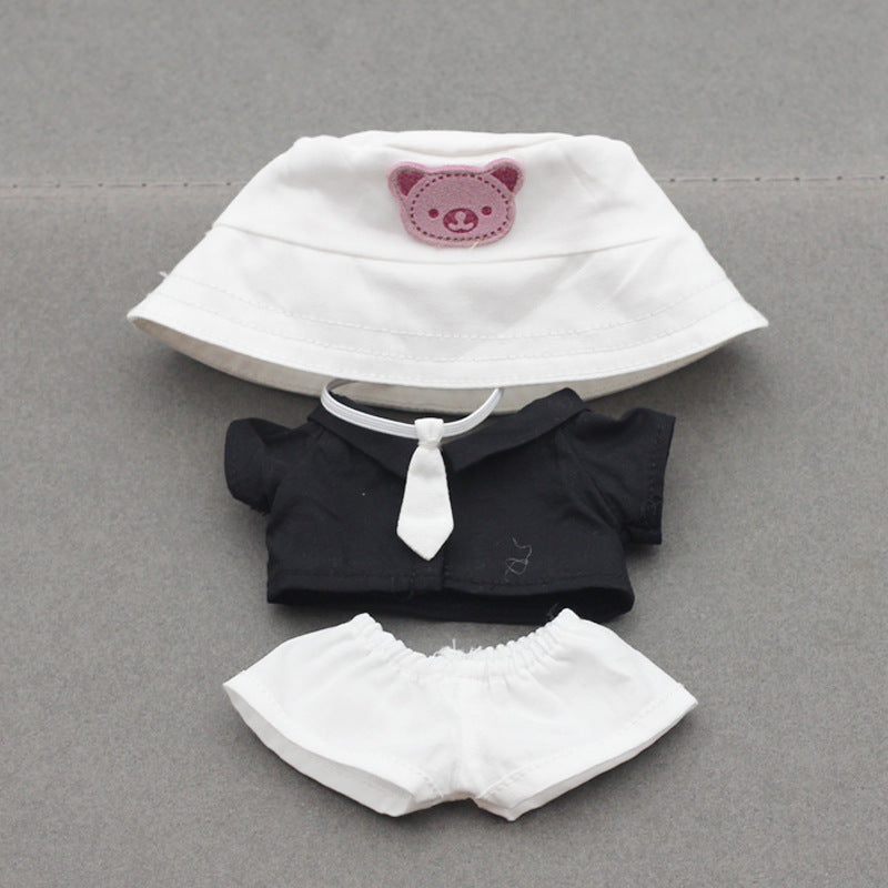 Labubu Doll Fisherman Hat & Outfit Set for 10cm & 17cm Vinyl Dolls
