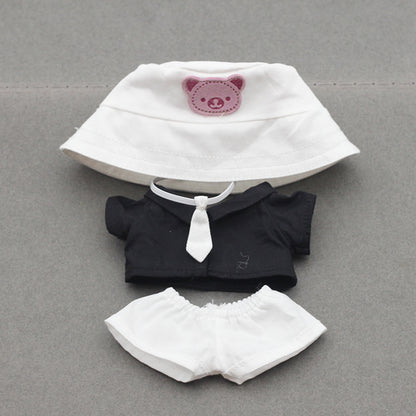 Labubu Doll Fisherman Hat & Outfit Set for 10cm & 17cm Vinyl Dolls