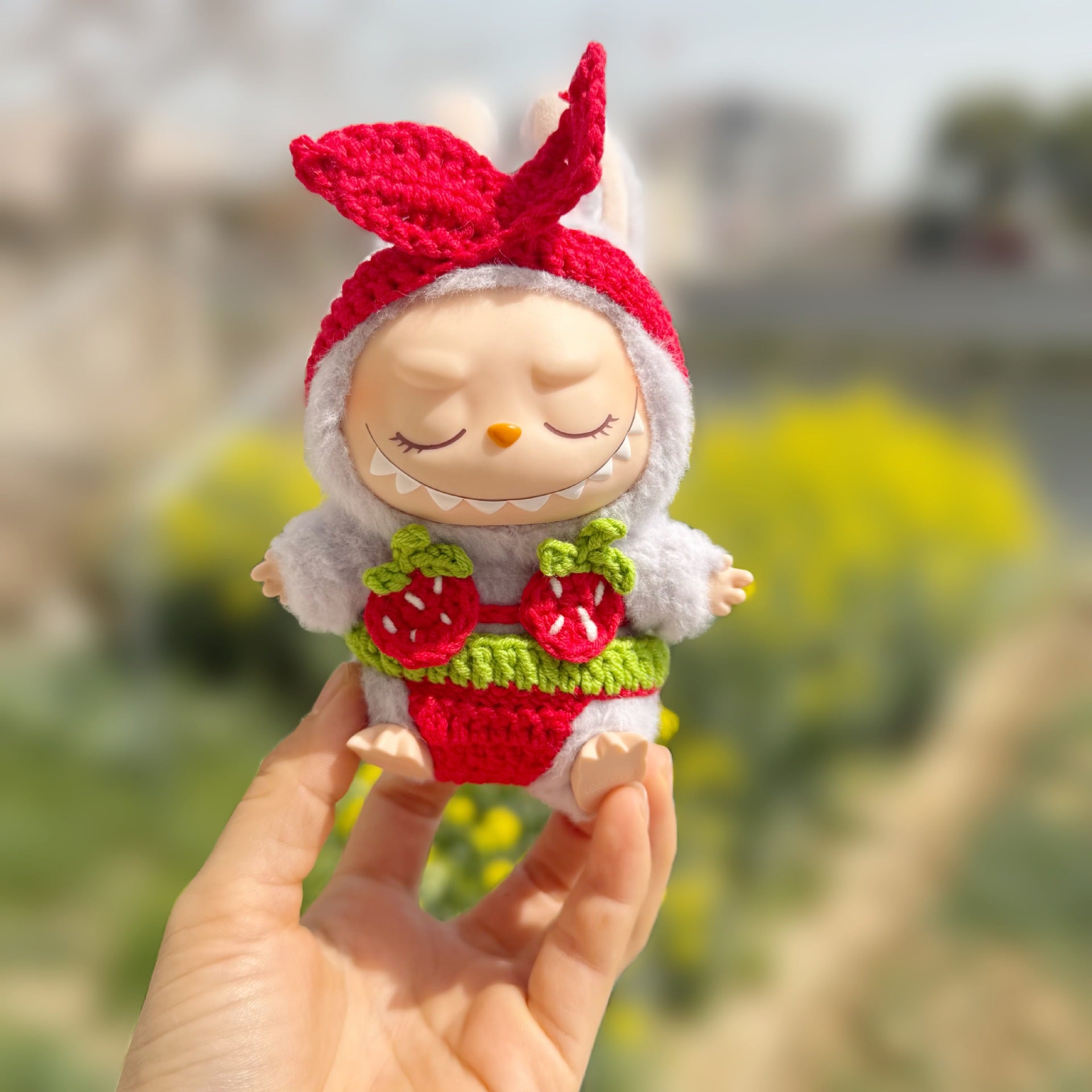 Labubu Sit Party Doll Coat Hand-made Pitaya Bikini suit First and Second Generation LABUBU for New Style