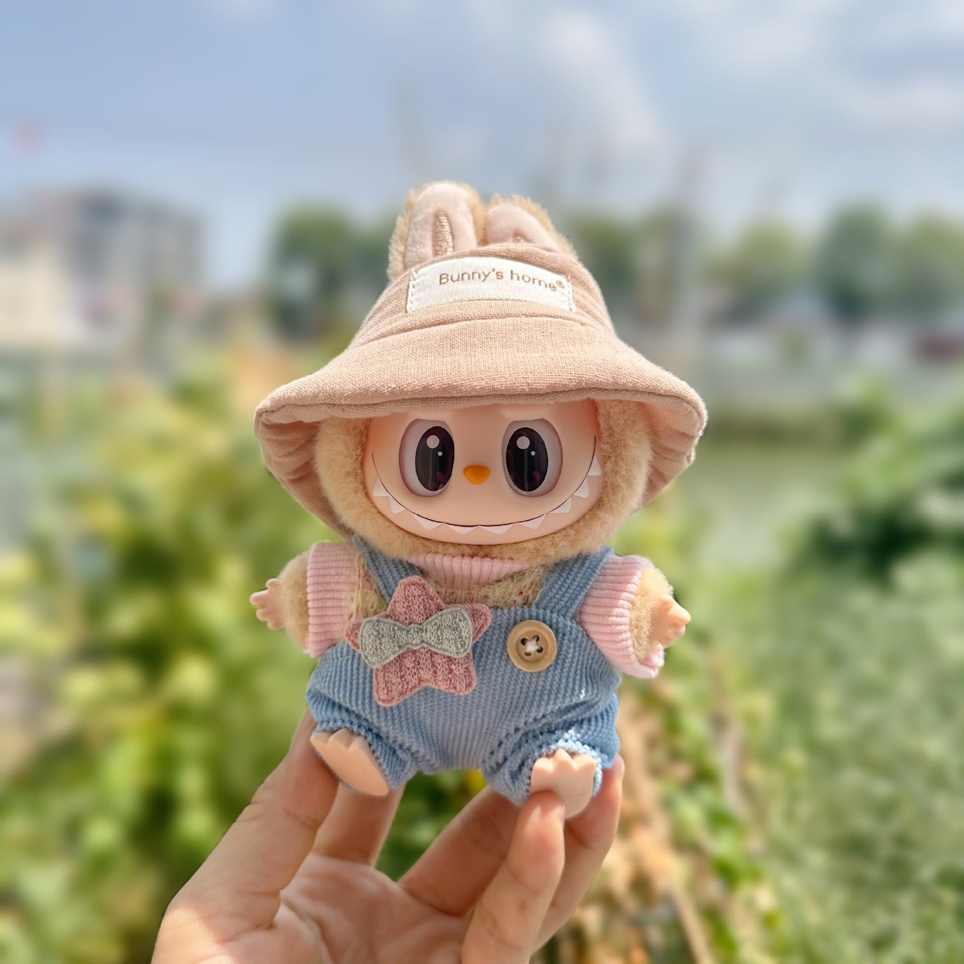 Only clothes] second generation blind box bubble matlabubu clothes LABUBU sit party doll strap suit