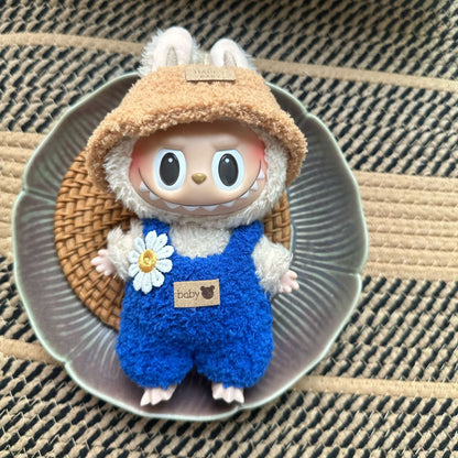 Only clothes] 17CM blind box cloth clothes pink small fragrant wind suit key chain LABUBU for blue skirt