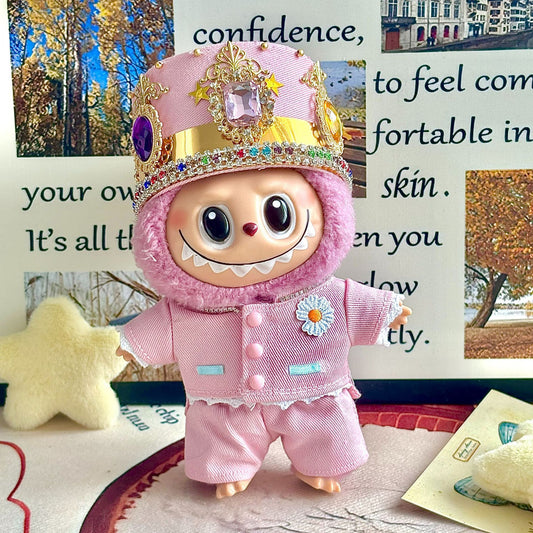 Labubu Doll Clothes Set for 17cm Vinyl Doll - Handmade Outfit
