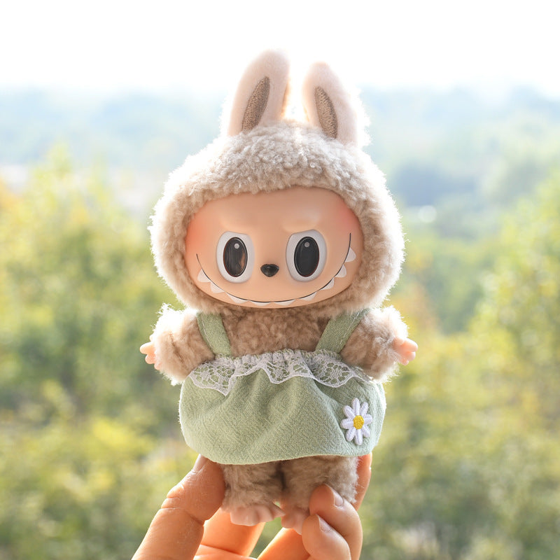 Only clothes] 17cm pendant pull cloth cloth for clothes spring and summer dress suit labubu baby dress cute