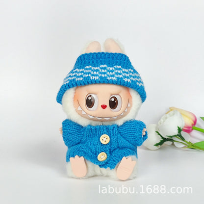 Labubu Doll Outfit - 17cm Sweater, Skirt & Bag Set for 1st-3rd Gen