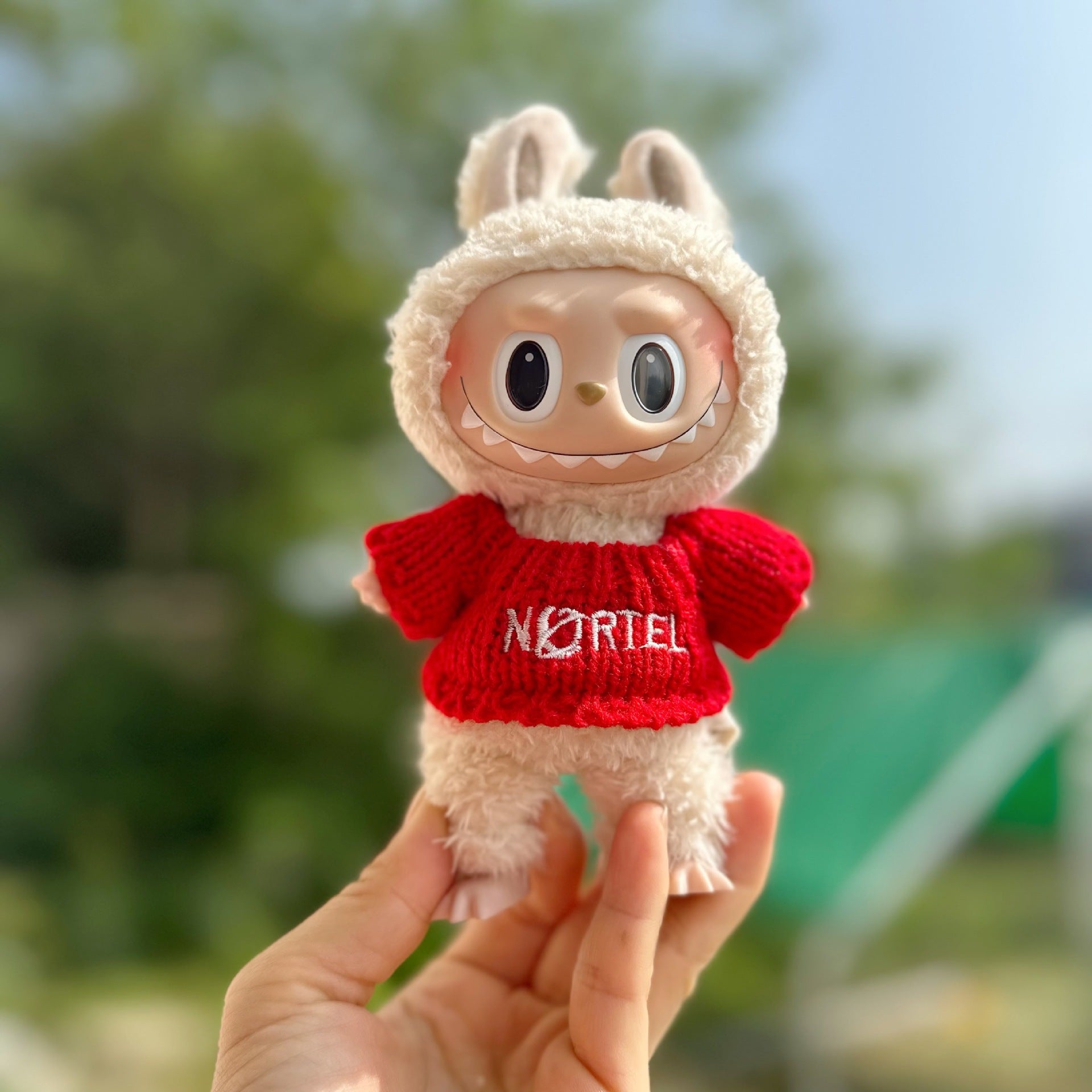 Only clothes] 15CM doll blind box pull cloth clothes sweater pants suit key chain LABUBU for Meng