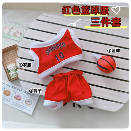 Labubu Doll Basketball Outfit Set - 17cm Vinyl Pendant Clothes