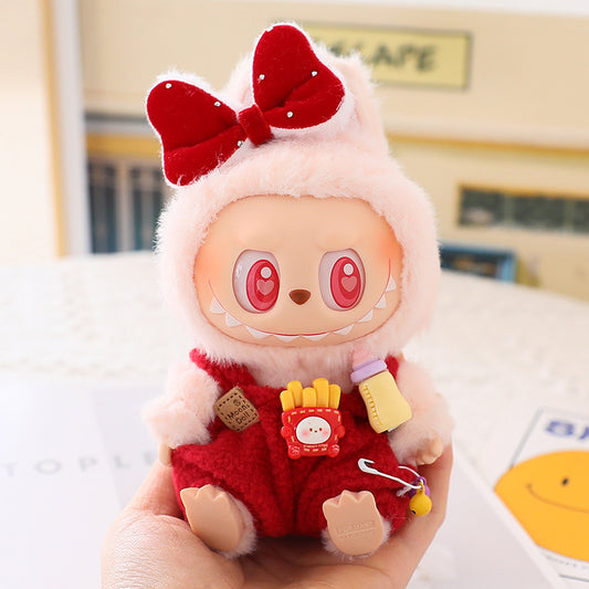 Labubu Labubu Baby Clothes Vinyl Blind Box Generation II Cute Red Baby Bottle Strappy Pants Clothes suit Shoes