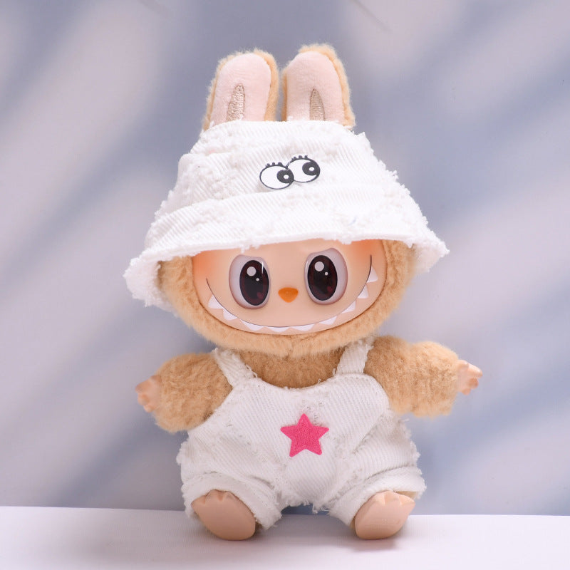 Only clothes] the first and second generation of labubu pendant eyes hat suspenders suit labubu baby clothes