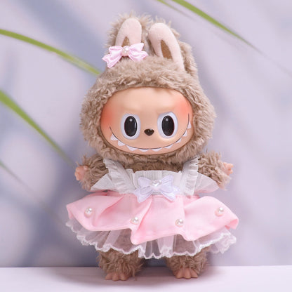 Only clothes] 17cm pendant pull cloth cloth for clothes spring and summer dress suit labubu baby dress cute