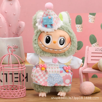 Labubu Doll Clothes - 17cm Skirt Suit for Vinyl Dolls (Multiple Colors)